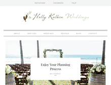 Tablet Screenshot of hollykalkinweddings.com